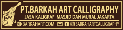 identitas resmi PT.Barkah Art Calligraphy sekaligus logo jasa kaligrafi masjid dan mural jakarta spesialis terbaik dan terpercaya juga ahli di bidangnya,